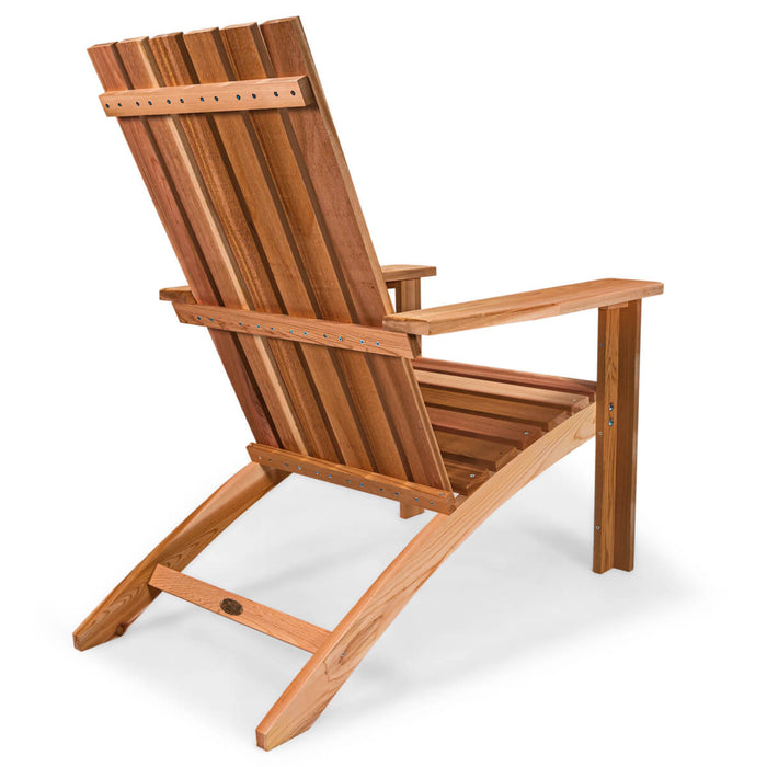 homestead cedarworks adirondack patio wooden chair & ottoman back
