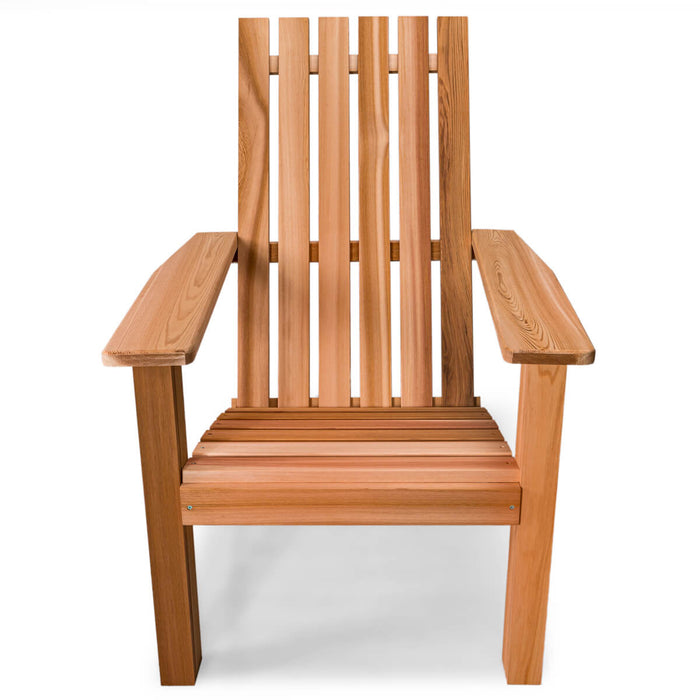 homestead cedarworks adirondack patio wooden chair & ottoman front