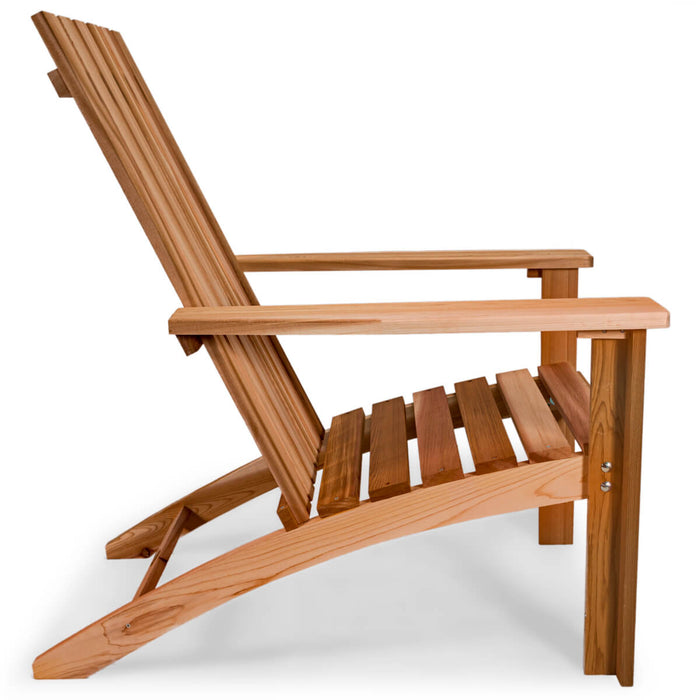 homestead cedarworks adirondack easybac wooden outdoor chair side