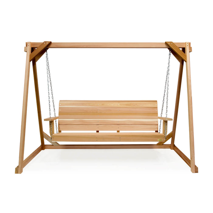 homestead cedarworks 8-ft porch swing on a-frame stand main