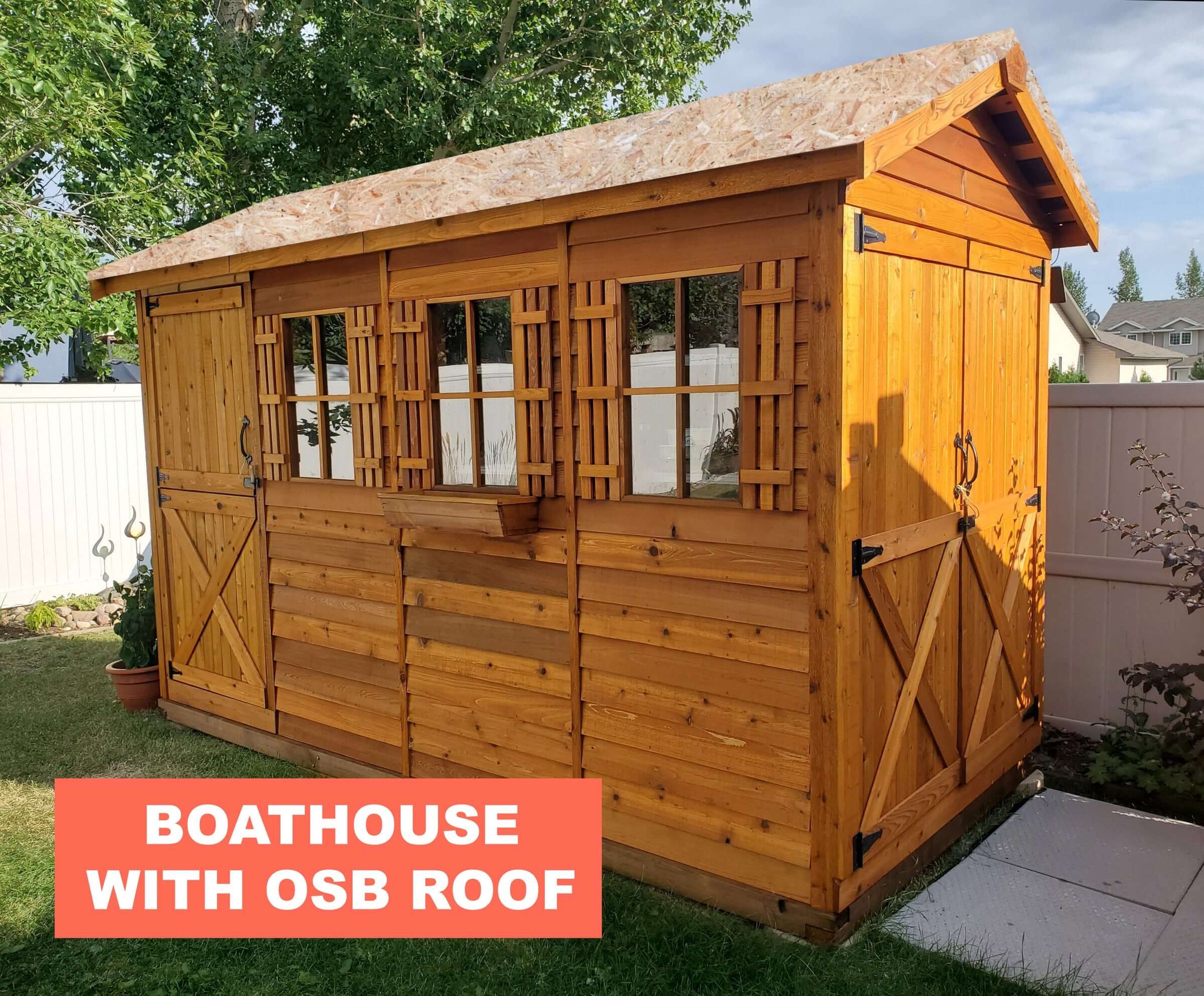 Cedarshed Boathouse Canoe & Kayak Storage Shed Kit