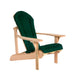 homestead cedarworks green cushion on adirondack chair