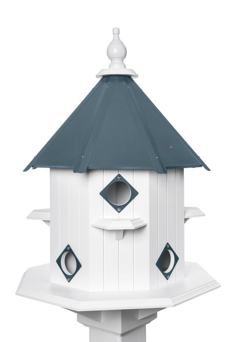 light blue birdstead birdhouse castle martin