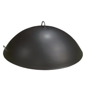Master Flame Outdoor Round Fire Pit Dome Cover - Carbon Steel - Full View