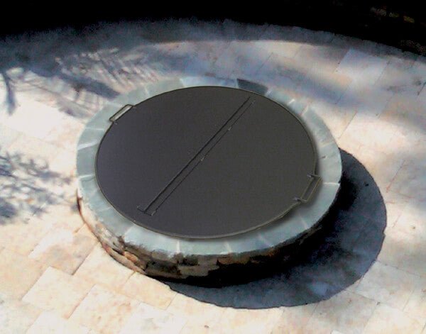 Master Flame Square and Round Folding Fire Pit Cover, Stainless Steel - Round Outdoor