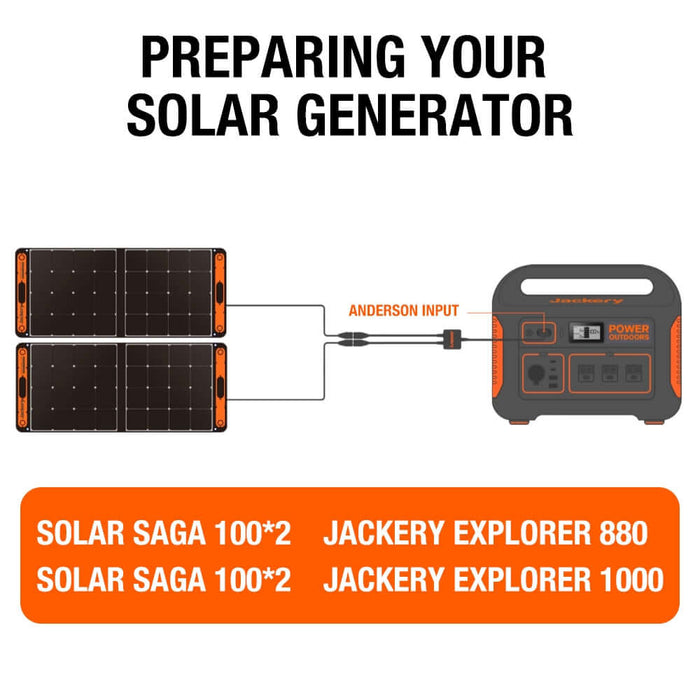 solar panel jackery Jackery Solar Power Cable for E880/1000