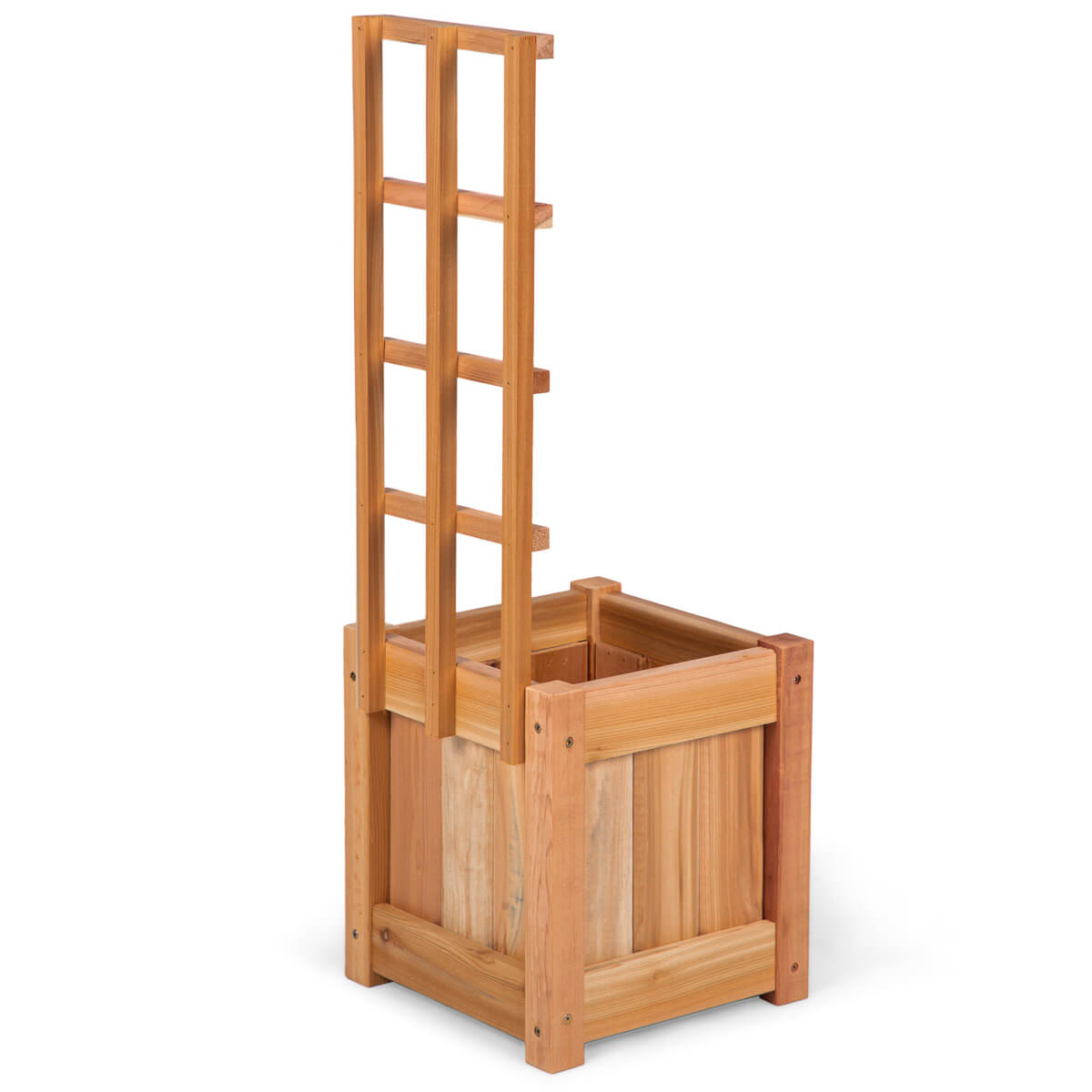 Cedar Planter Box with Trellis