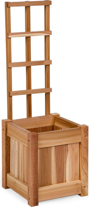 corner planter with trellis Cedar Planter Box with Trellis