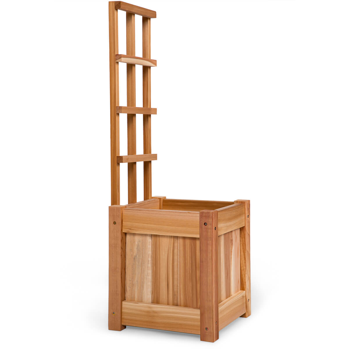 Cedar Planter Box with Trellis