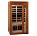 Golden Designs Dynamic Barcelona 1-2-person Infrared Sauna with Low EMF in Canadian Hemlock - Front View