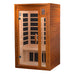 Golden Designs Dynamic Barcelona 1-2-person Infrared Sauna with Low EMF in Canadian Hemlock - Side View