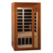 Golden Designs Dynamic Barcelona Elite 1-2-person Infrared Sauna with Low EMF in Canadian Hemlock - Front View