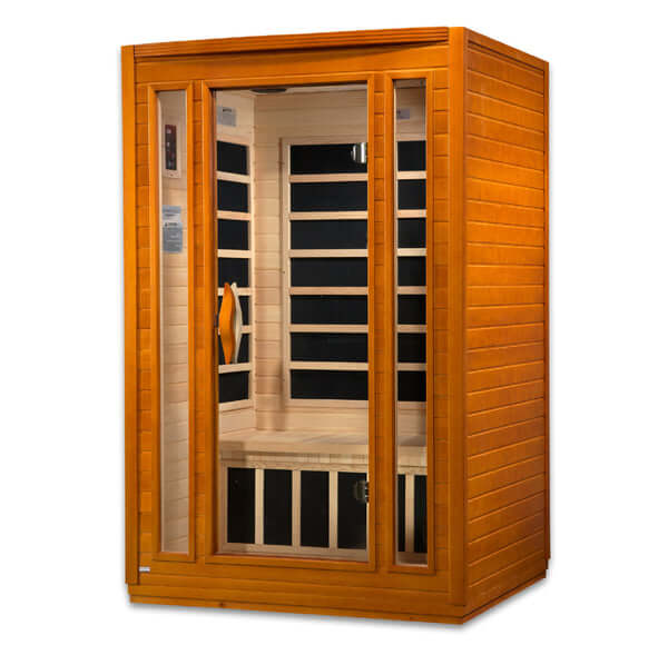 Golden Designs Dynamic San Marino 2-person Infrared Sauna with Low EMF in Canadian Hemlock - Side View