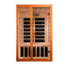 Golden Designs Dynamic Santiago Elite 2-person Infrared Sauna with Ultra Low EMF in Canadian Hemlock - Front View