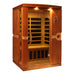 Golden Designs Dynamic Venice 2-person Infrared Sauna with Low EMF in Canadian Hemlock - Full View