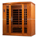 Golden Designs Dynamic Bergamo 4-person Infrared Sauna with Low EMF in Canadian Hemlock - Side View