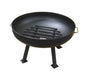 Master Flame Round Fire Pit Bowl with Four Leg Base-Round and Grate with Carbon Steel Pivot Screen - Full View
