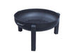 Master Flame Round Fire Pit Bowl with Tripod Base and Grate with Stainless Steel Pivot Screen - Full VIew