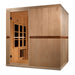 Golden Designs Dynamic Catalonia 8-person Infrared Sauna with Ultra Low EMF in Canadian Hemlock - Side View
