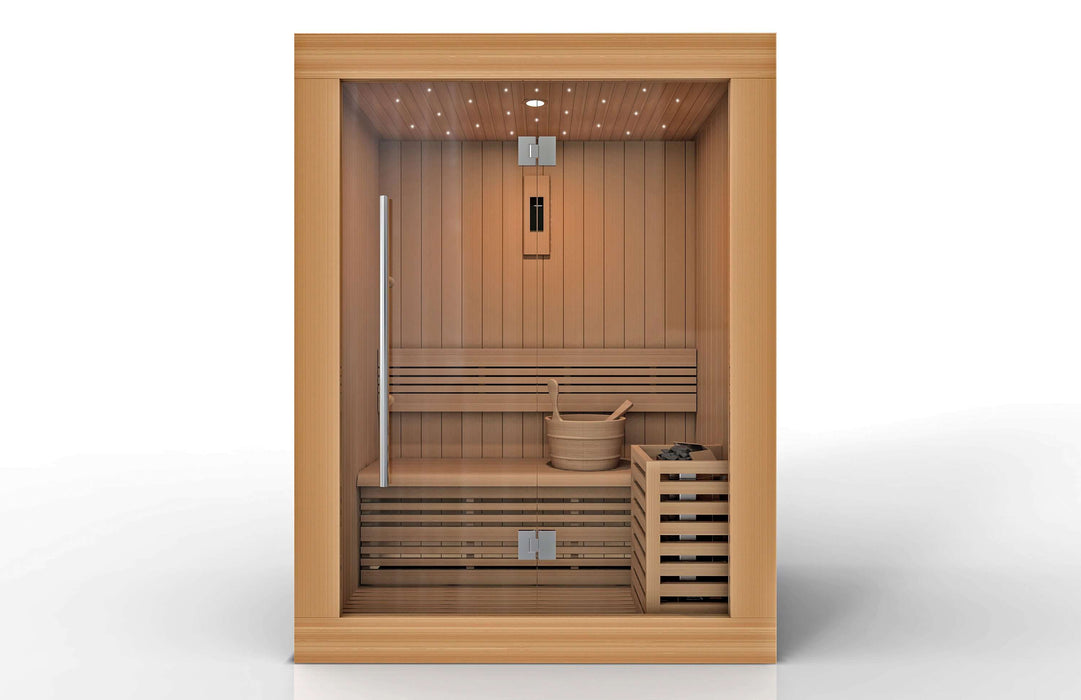 Golden Designs Sundsvall Edition 2-Person Traditional Steam Sauna in Canadian Red Cedar