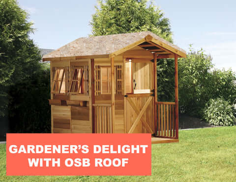 Cedarshed Gardener's Delight Gable Porch Storage Shed