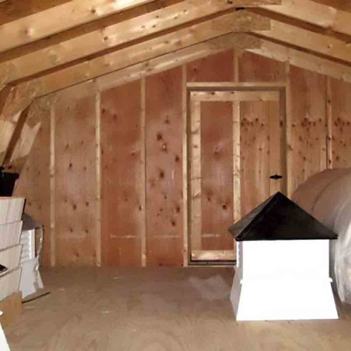 Classic Gambrel Barn Kit 6' Sidewall - Inside View