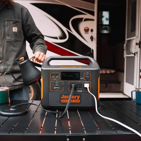 Jackery explorer 1500 portable power station in use