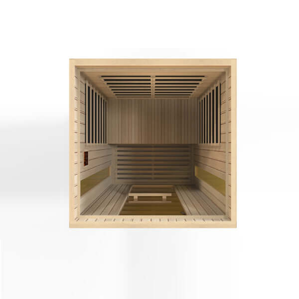 Golden Designs Maxxus Serenity 2-Person FAR Infrared Sauna with Low EMF in Canadian Hemlock