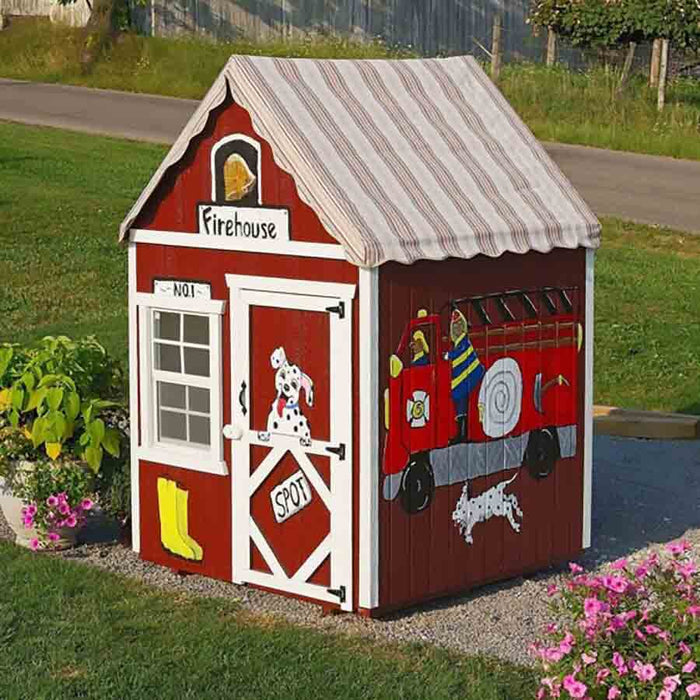 The Sweetbriar Cottage Playhouse Kit - Full View Red