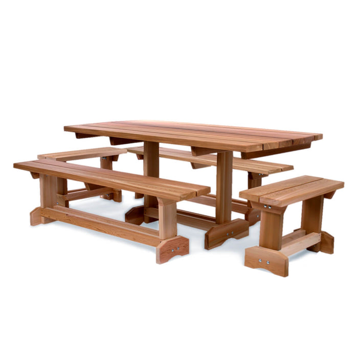 Homestead CedarWorks 6ft Market Table Set