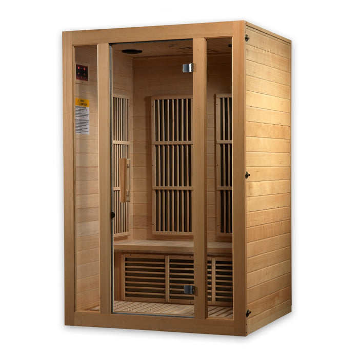 Golden Designs Maxxus Seattle 2-Person FAR Infrared Sauna with Low EMF in Canadian Hemlock
