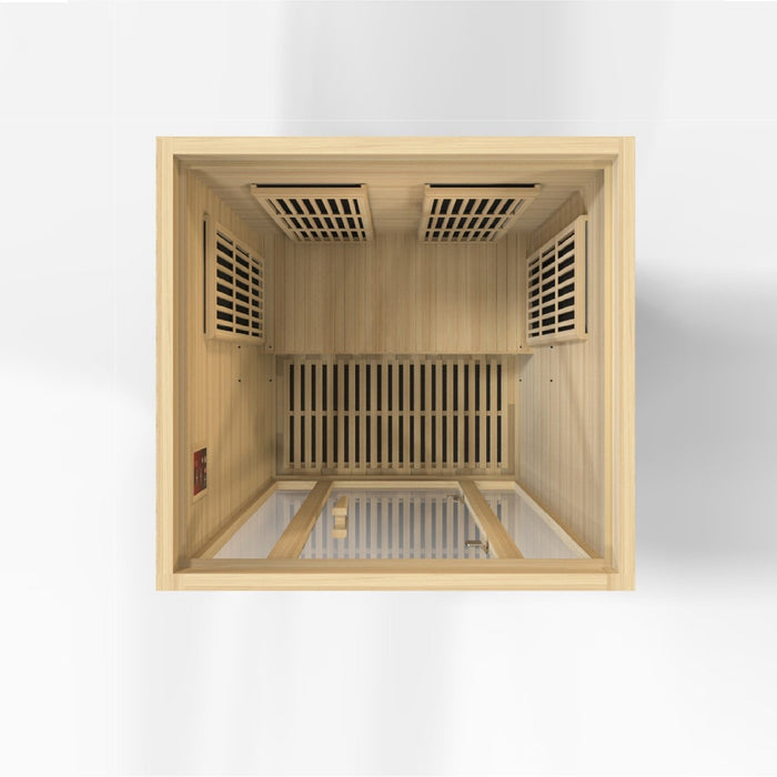 Golden Designs Maxxus Seattle 2-Person Infrared Sauna with Low EMF in Canadian Hemlock