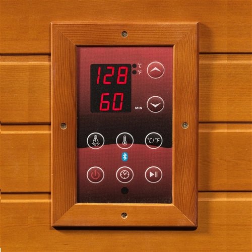 Golden Designs Maxxus Aspen Dual Tech 2-Person FAR Infrared Sauna with Low EMF in Canadian Hemlock