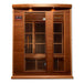 Golden Designs Maxxus 3-Person Infrared Sauna with Near Zero EMF in Canadian Red Cedar - Front View