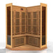 Golden Designs Maxxus Corner 3-Person Infrared Sauna with Near Zero EMF in Canadian Red Cedar - Inside View