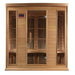 Golden Designs Maxxus Corner 4-Person Infrared Sauna with Near Zero EMF in Canadian Red Cedar - Front View