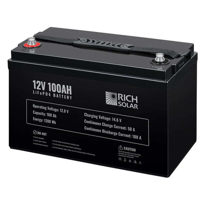 24v 100Ah LiFePO4 Battery Deep Cycle Lithium iron phosphate Rechargeable  Battery Built-in BMS Protect Charging and Discharging High Performance for