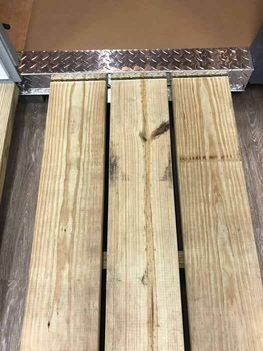 Wooden ramp for EZ-Fit shed kits showing strong and durable planks.