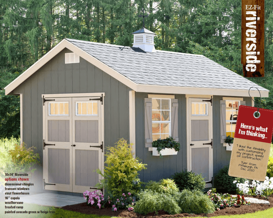 riverside ez fit shed add on options