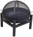 Round-Fire-Pit-Bowl-with-Four-Leg-Base-Square-and-Grate-with-Stainless-Steel-Dome-Screen-Set_1