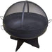 Round-Fire-Pit-Bowl-with-Standard-X-Base-and-Grate-with-Stainless-Steel-Dome-Screen