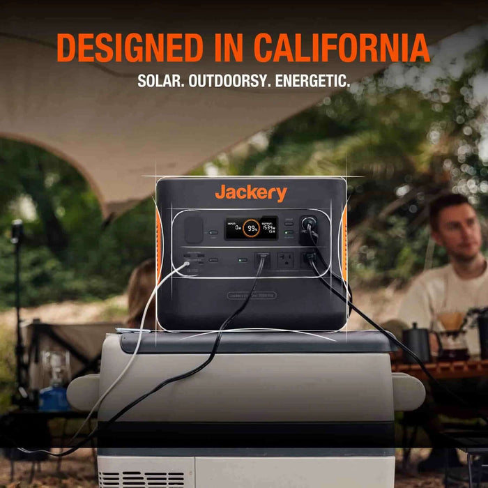 Jackery Solar Generator 2000 Pro with SolarSaga 200W - Front View