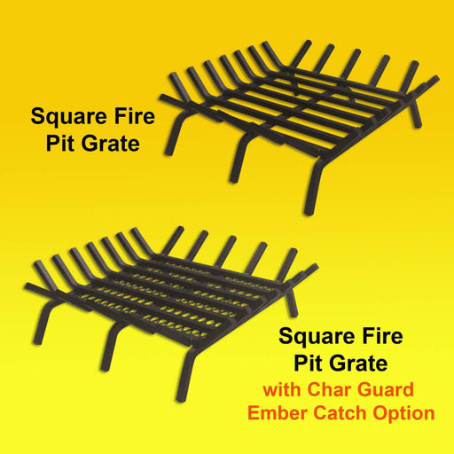 Master Flame Square Fire Pit Grate, Stainless Steel with Char-Guard - Comparison