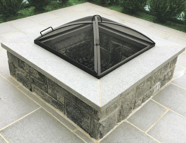 Master Flame Fire Pit Screen With Hinged Access, Hybrid Steel, Low Profile - Outdoor