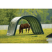 ShelterLogic 12x20x8 Round Style Run-In Shelter in Green - Full View