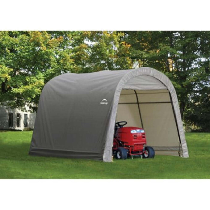 ShelterLogic 10'x10'x8' Round Top Style Storage Shed with Grey Cover - Outdoor
