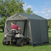 ShelterLogic Shed-In-A-Box 8×8×8 Grey Peak Style Storage Shed - Full View