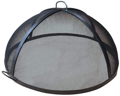 Master Flame Fire Pit Screen, Lift Off Dome, Carbon Steel - Full View