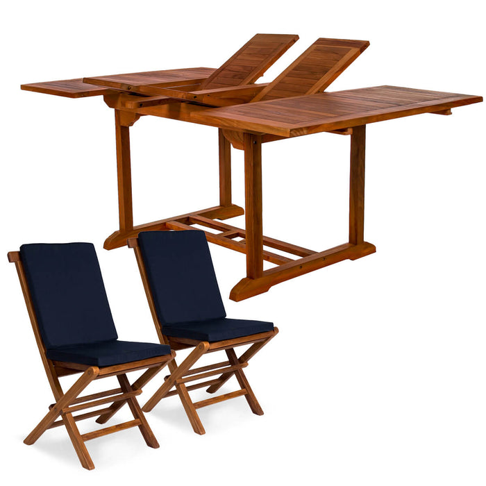 Homestead CedarWorks 9pc Butterfly Folding Table & Chairs Set