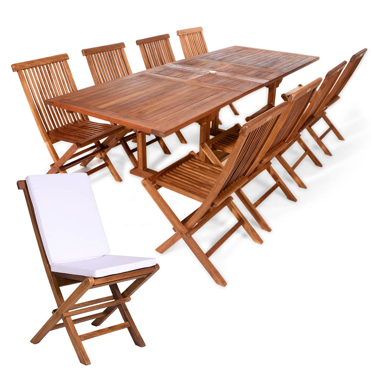 9pc Twin Butterfly Folding Table & Chairs Set Homestead CedarWorks